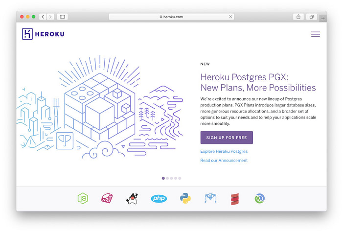 heroku: node server